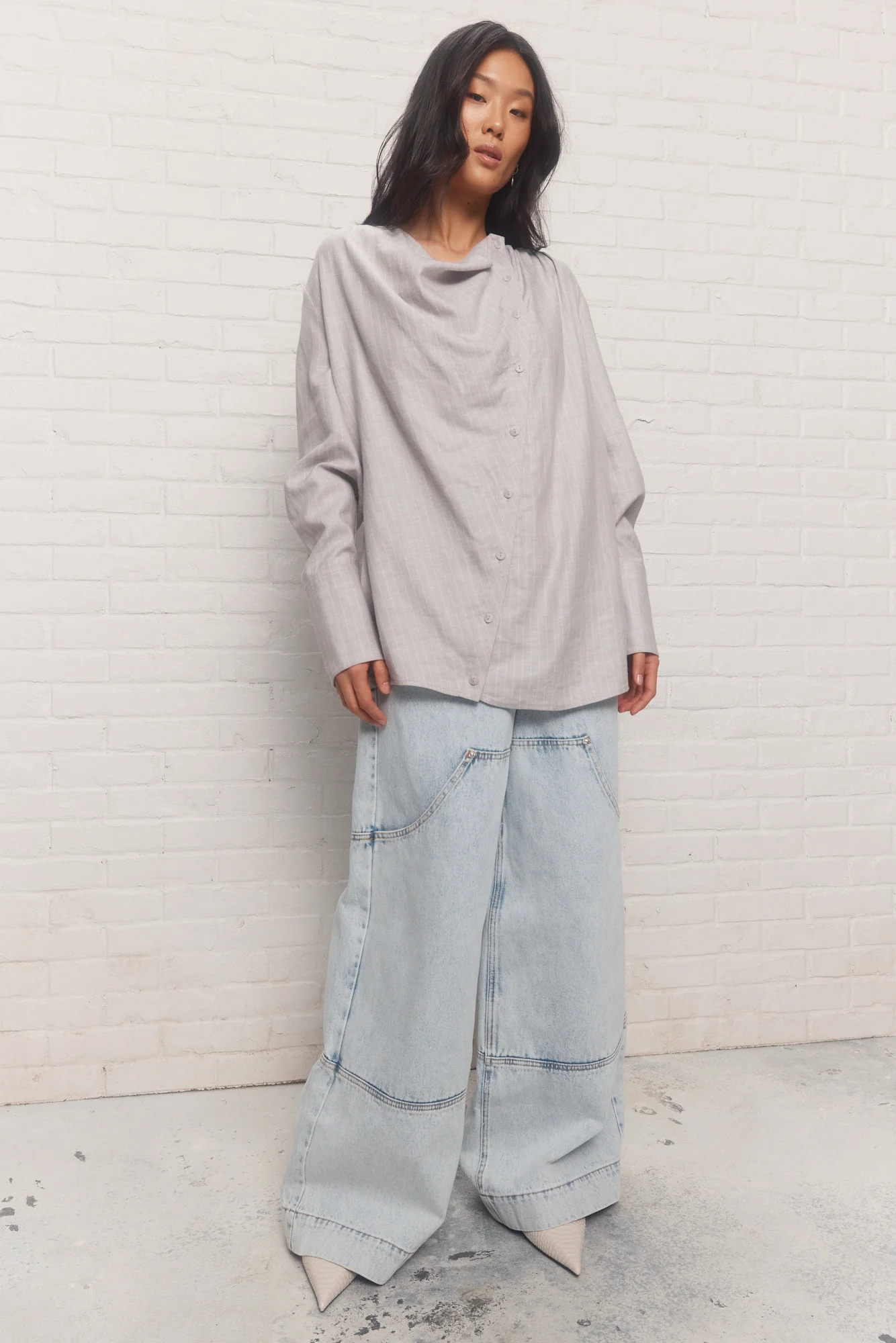 Ambrosia | Chemise lignée grise - Image 6