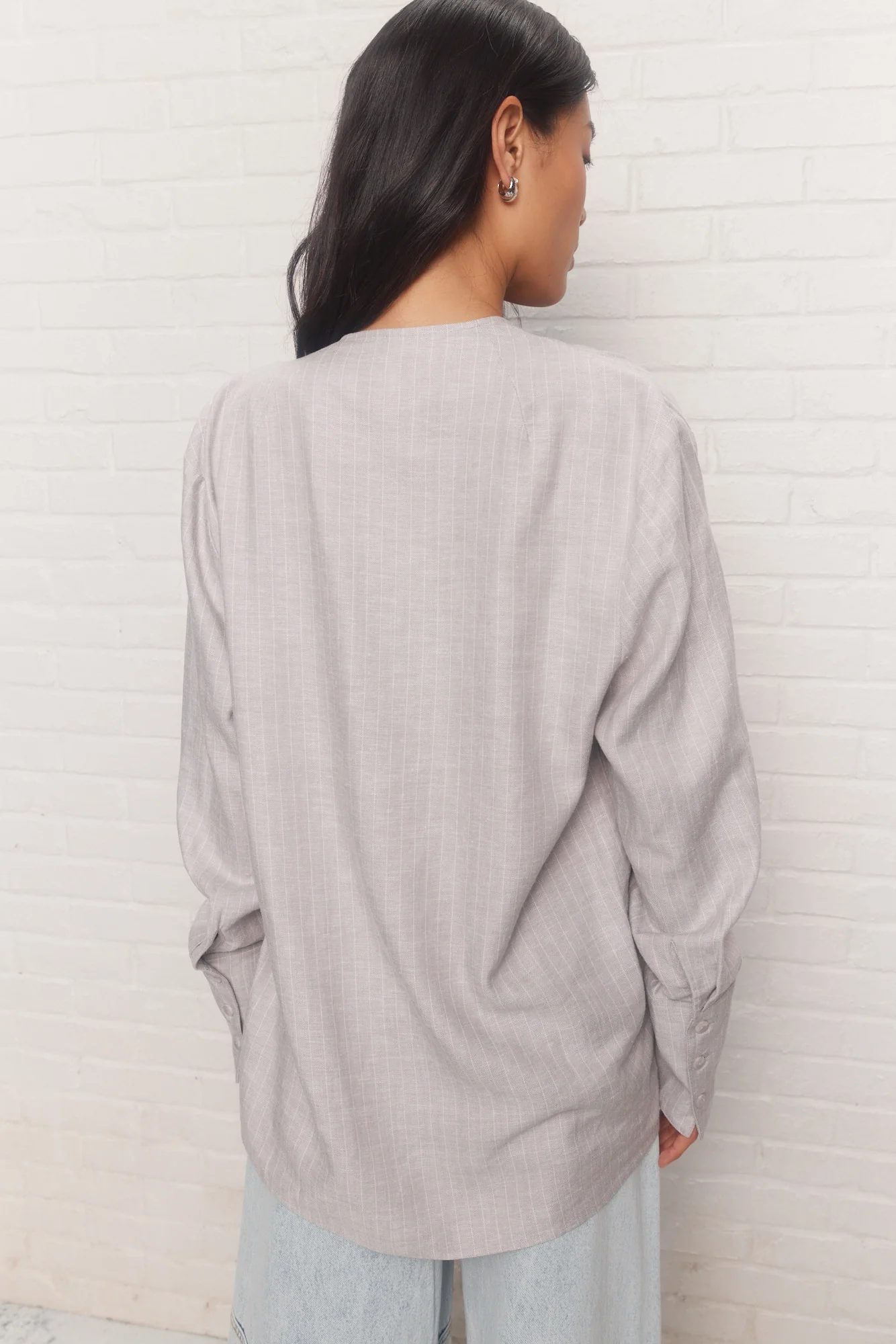 Ambrosia | Chemise lignée grise - Image 7