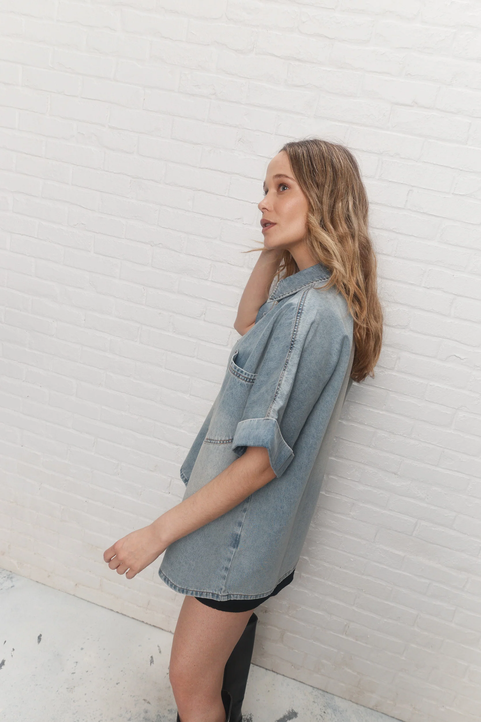 Anthem | Chemise en denim indigo délavé - Image 4