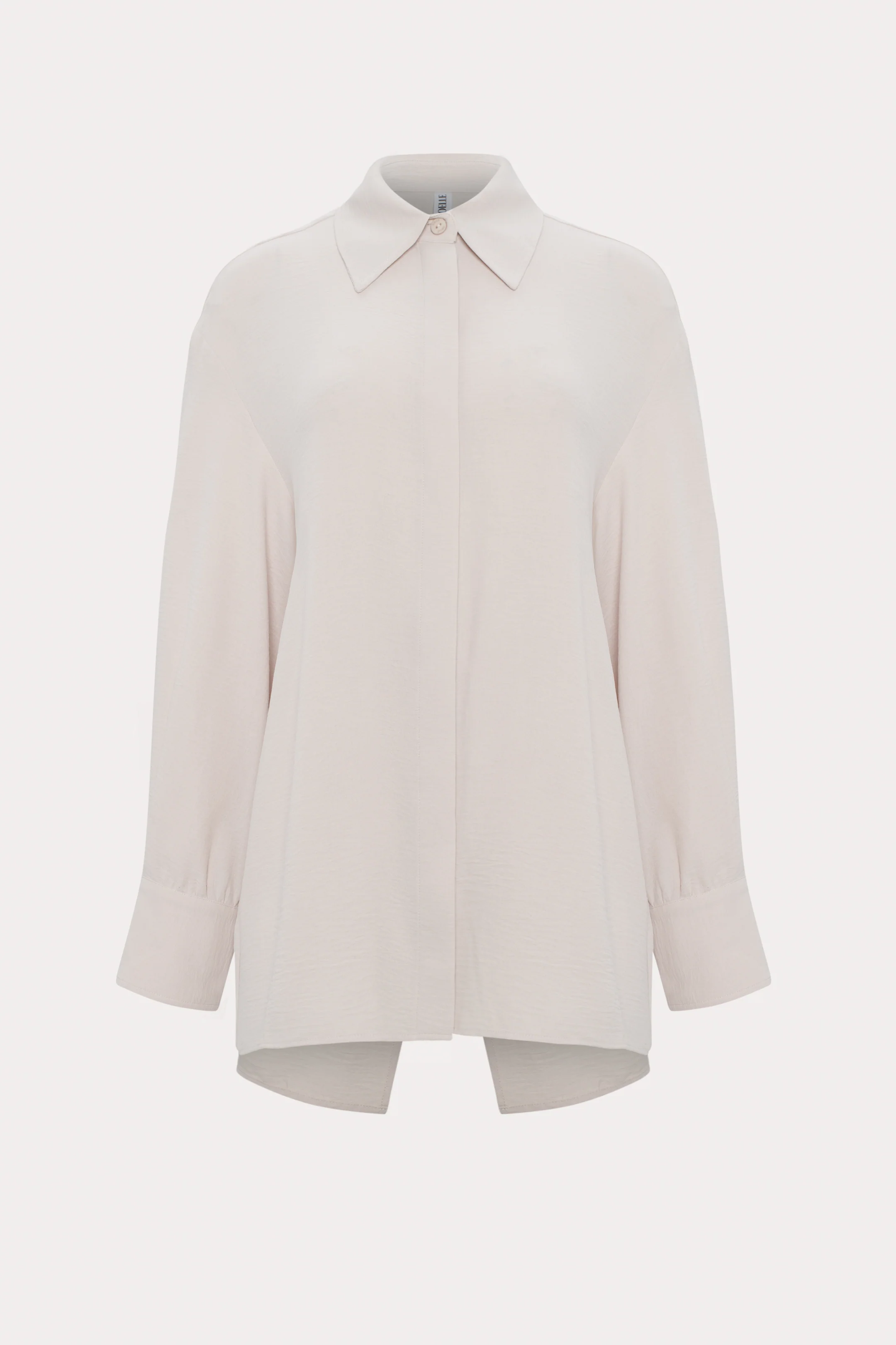 Delaney | Chemise beige ouverte au dos - Image 3