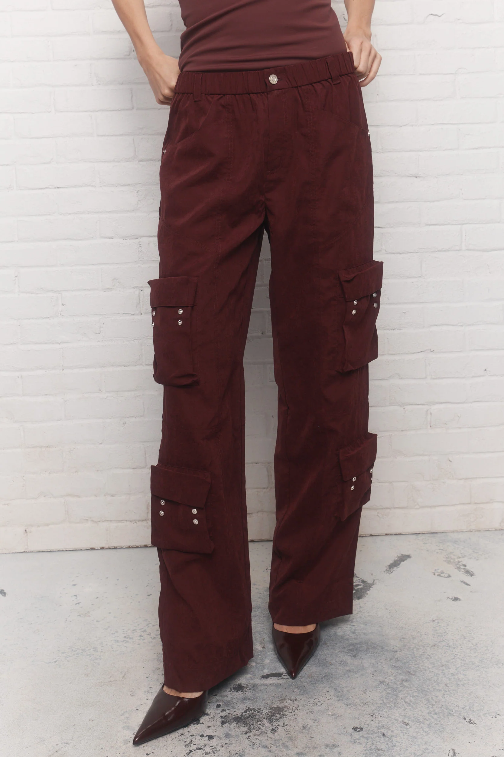 Gisele | Pantalon cargo prune - Image 3