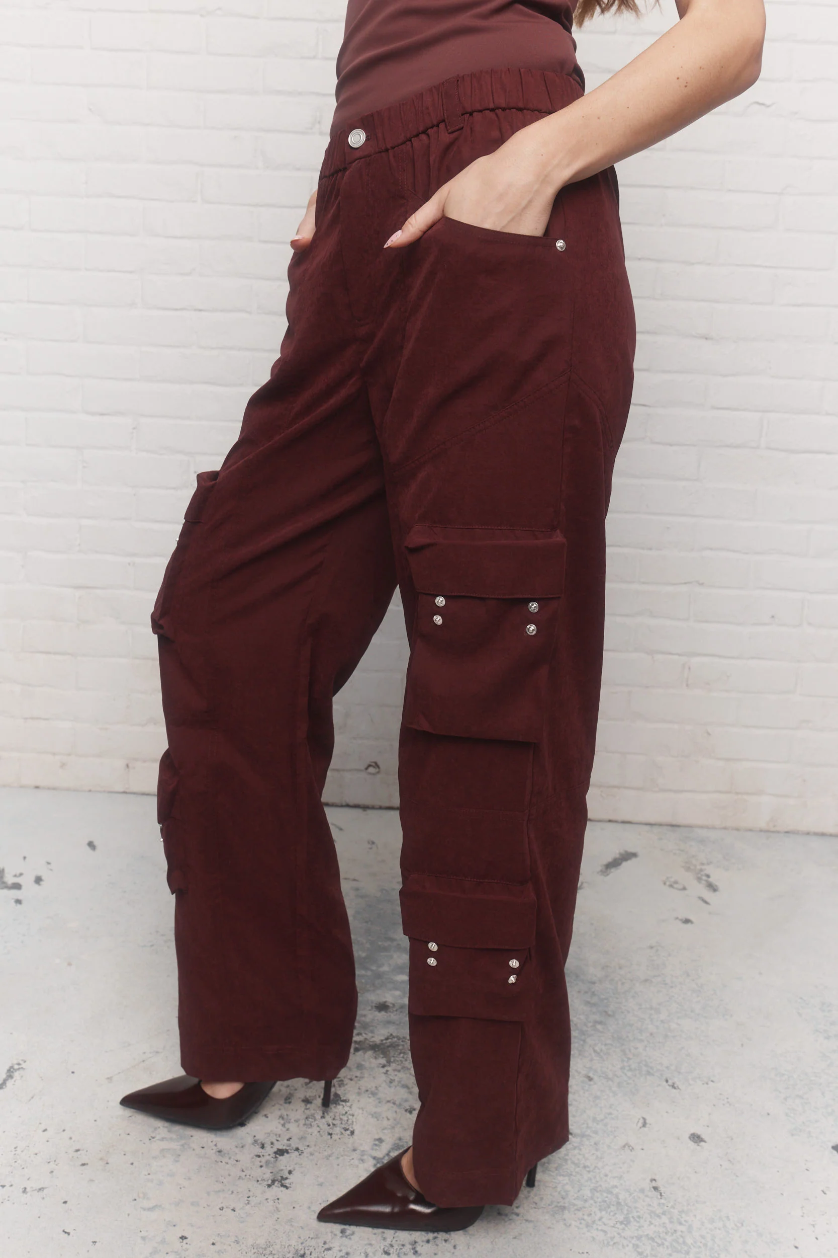 Gisele | Pantalon cargo prune - Image 4
