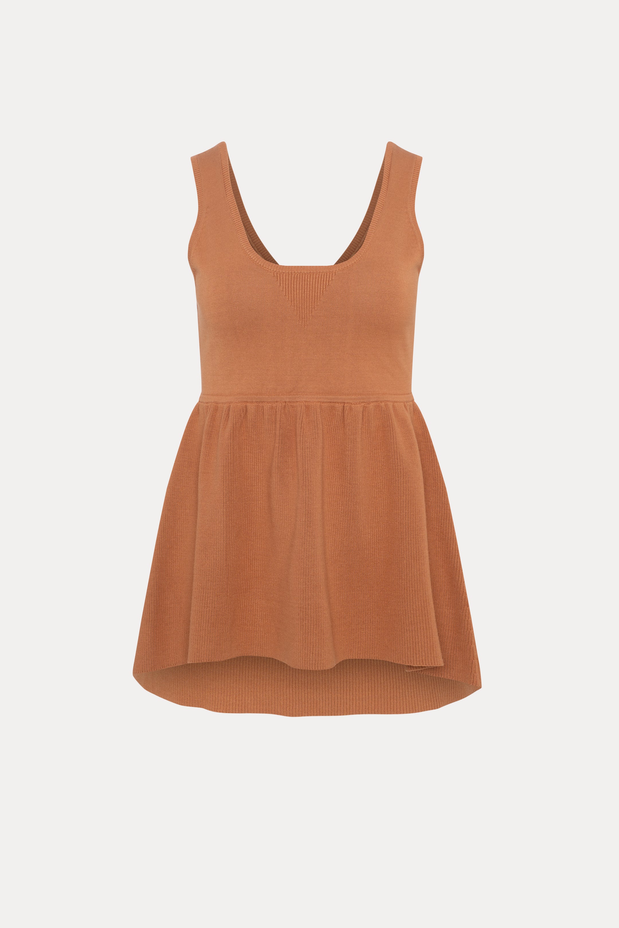 Hadassa | La camisole pêche foncé en tricot - Image 2