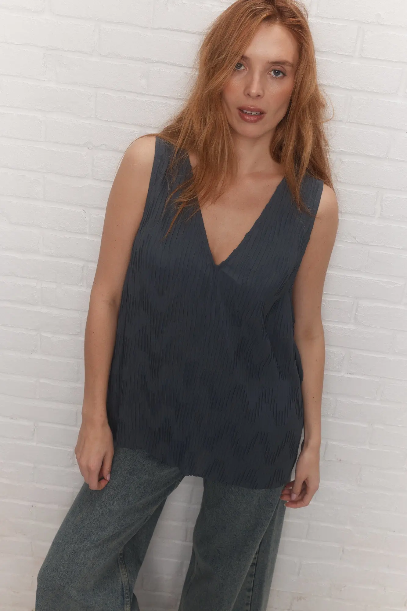 Hazel | Camisole grise ample - Image 4