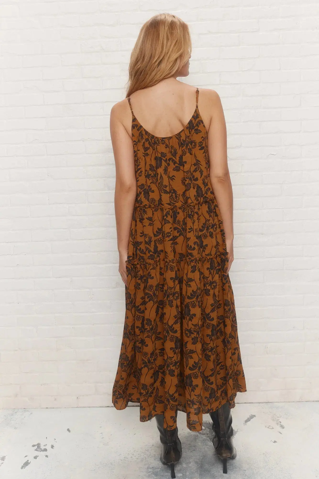Lexie | Robe longue jaune à imprimé floral - Image 12