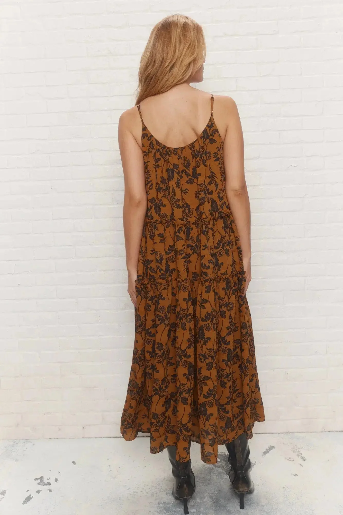 Lexie | Robe longue jaune à imprimé floral - Image 7