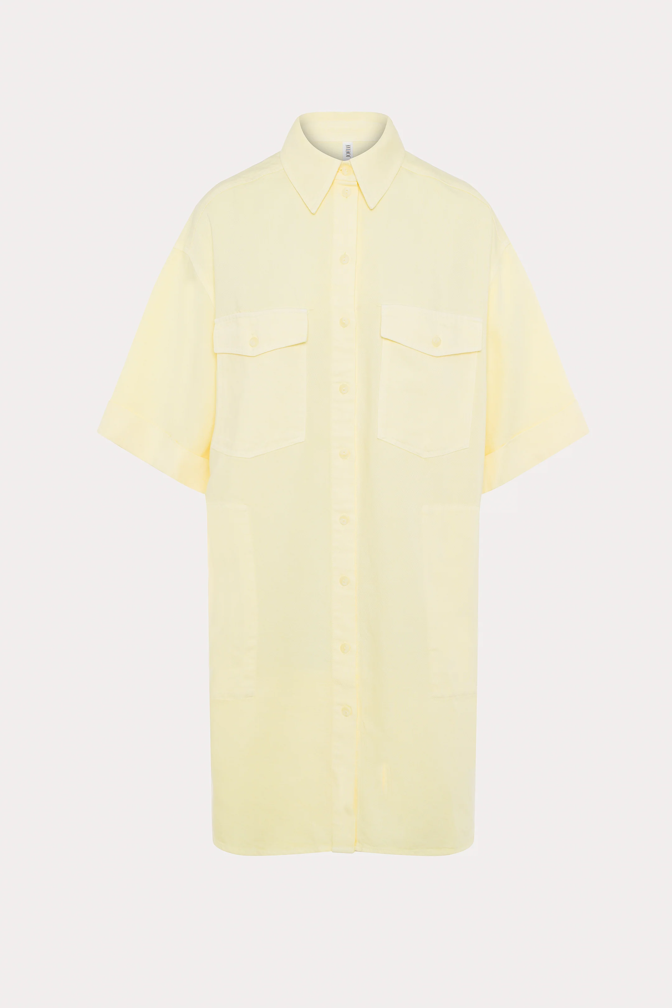 Mavis | Robe chemise jaune pâle - Image 2