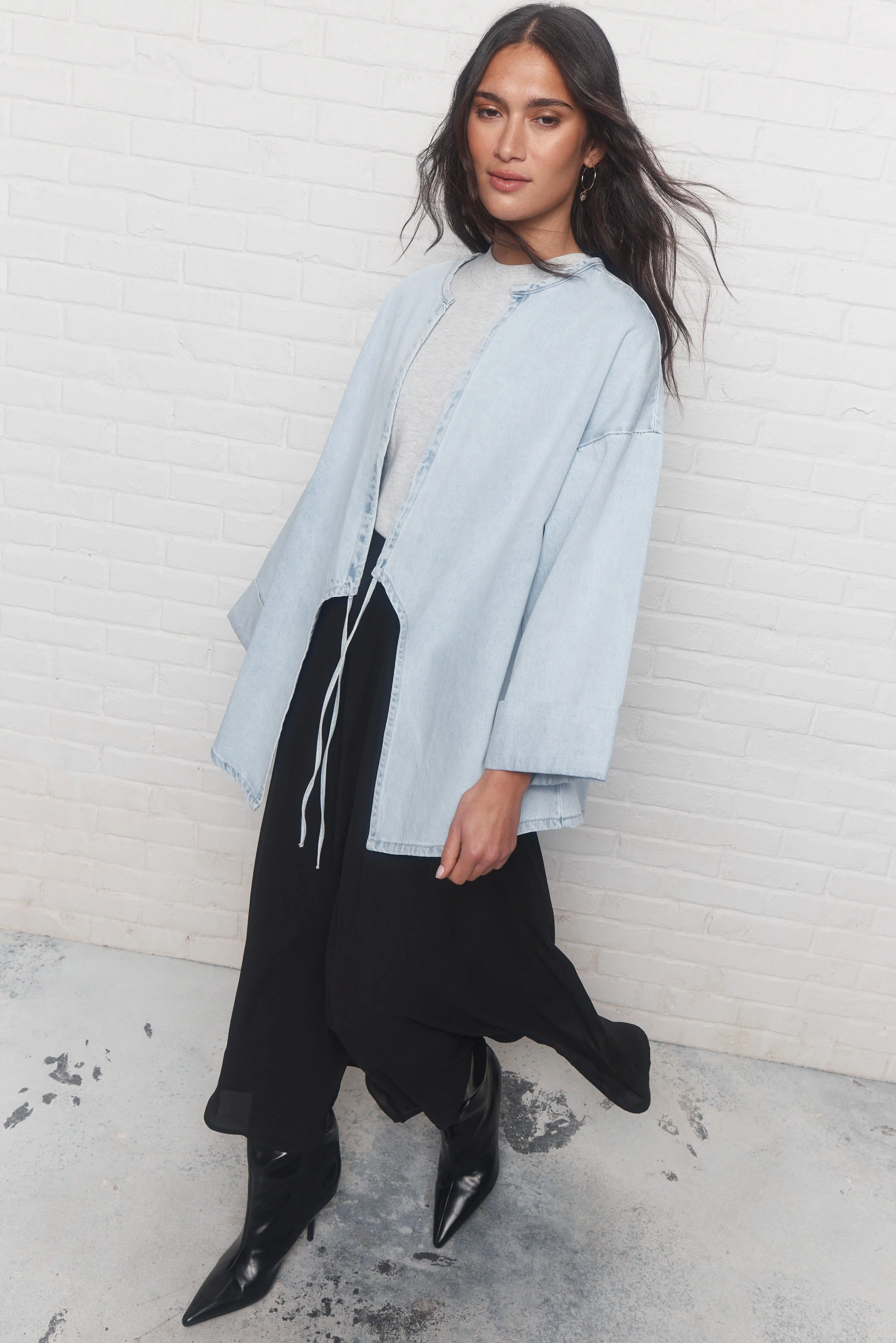 Mel | Veste Bleu Pâle Délavé - Image 3