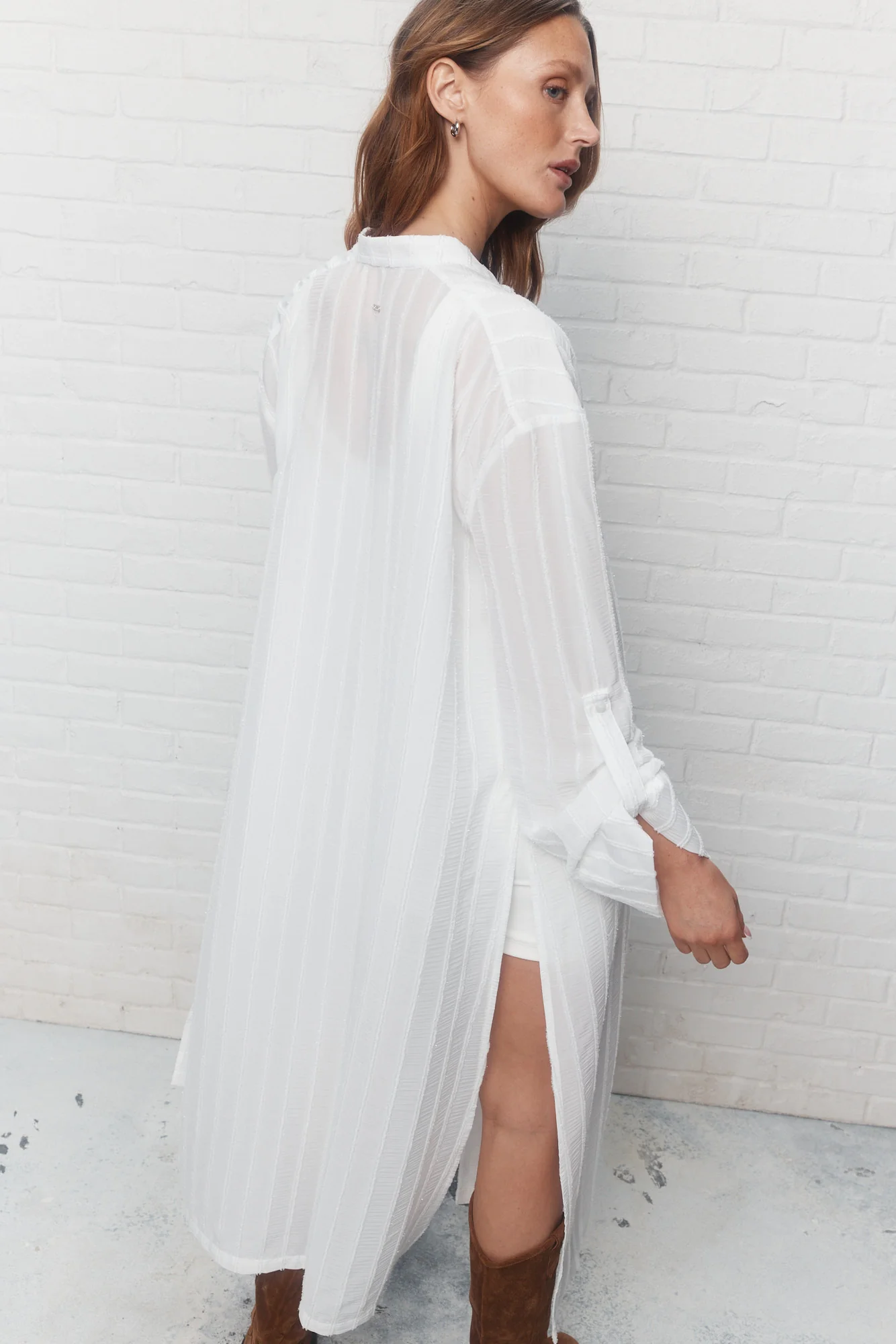 Mungo | Chemise longue blanche - Image 5