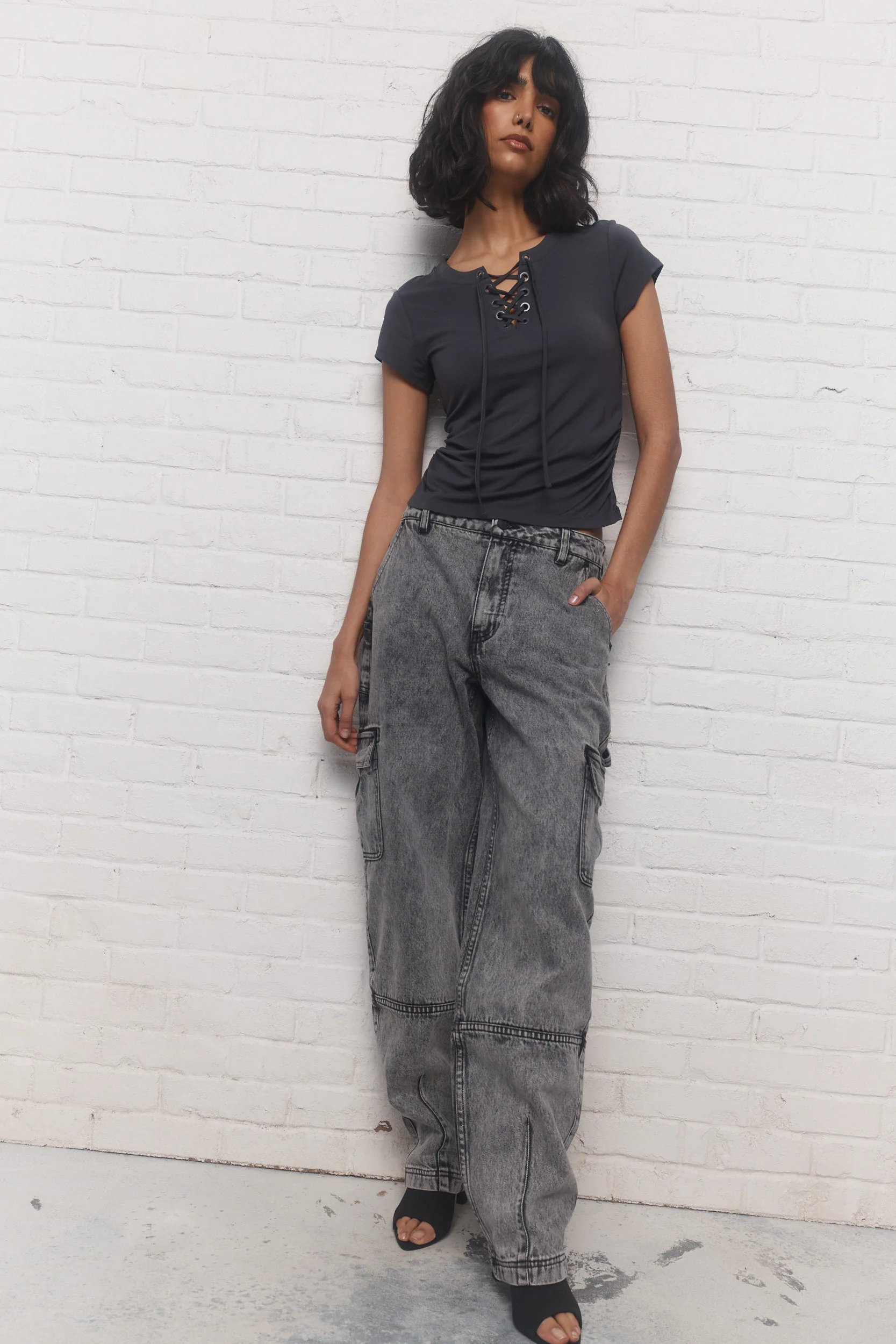 Nation | T-shirt gris foncé