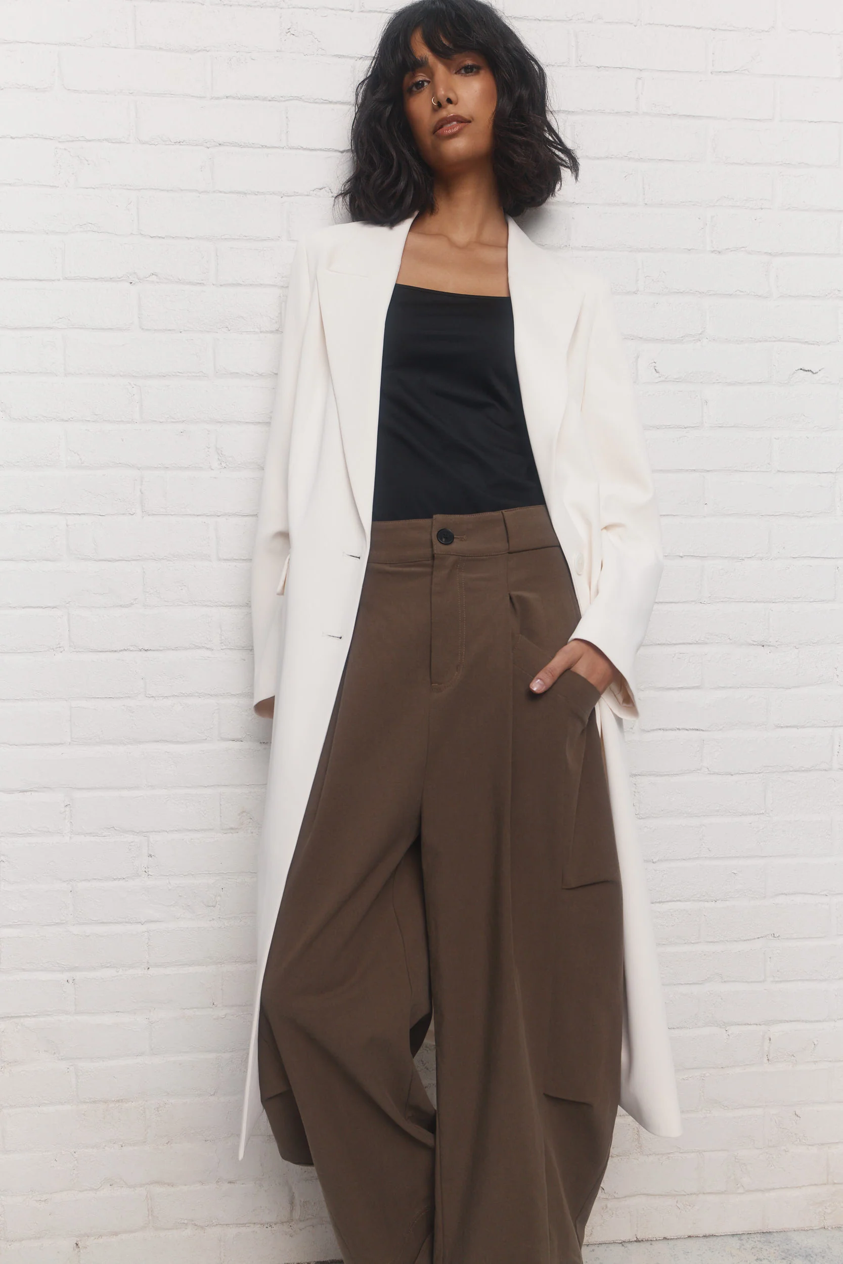Niobe | Long veston crème - Image 3