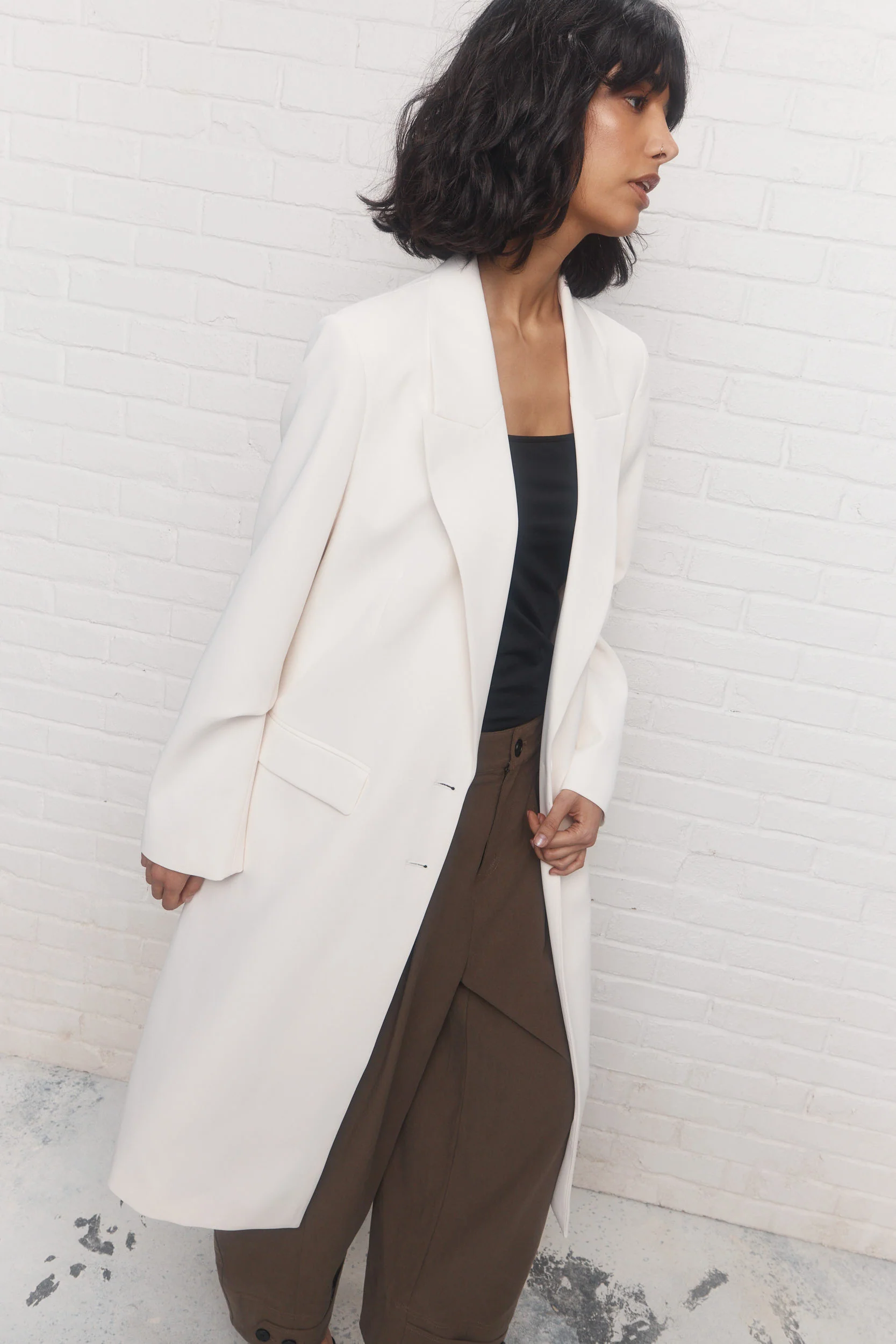 Niobe | Long veston crème - Image 5