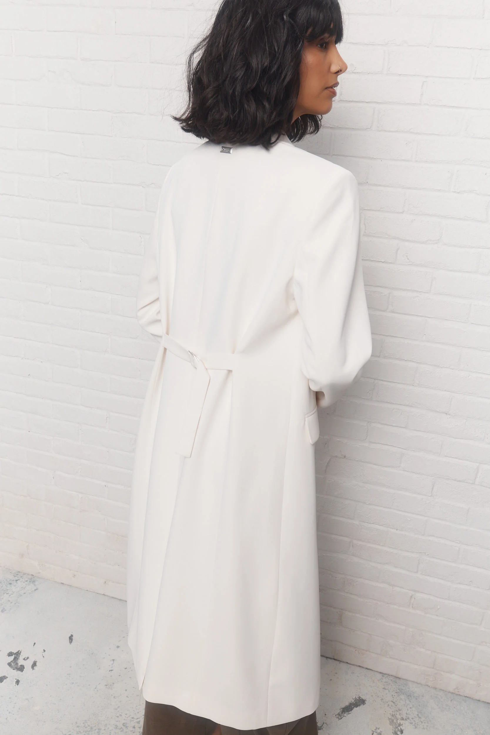 Niobe | Long veston crème - Image 6