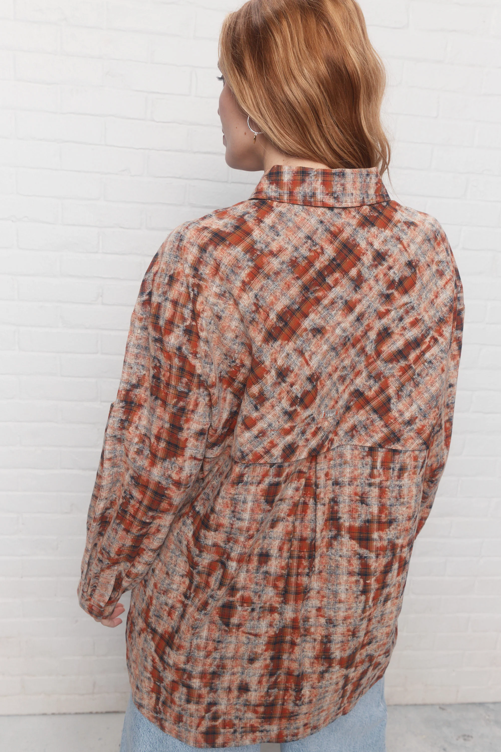 Oasis | Chemise orange à carreaux - Image 5