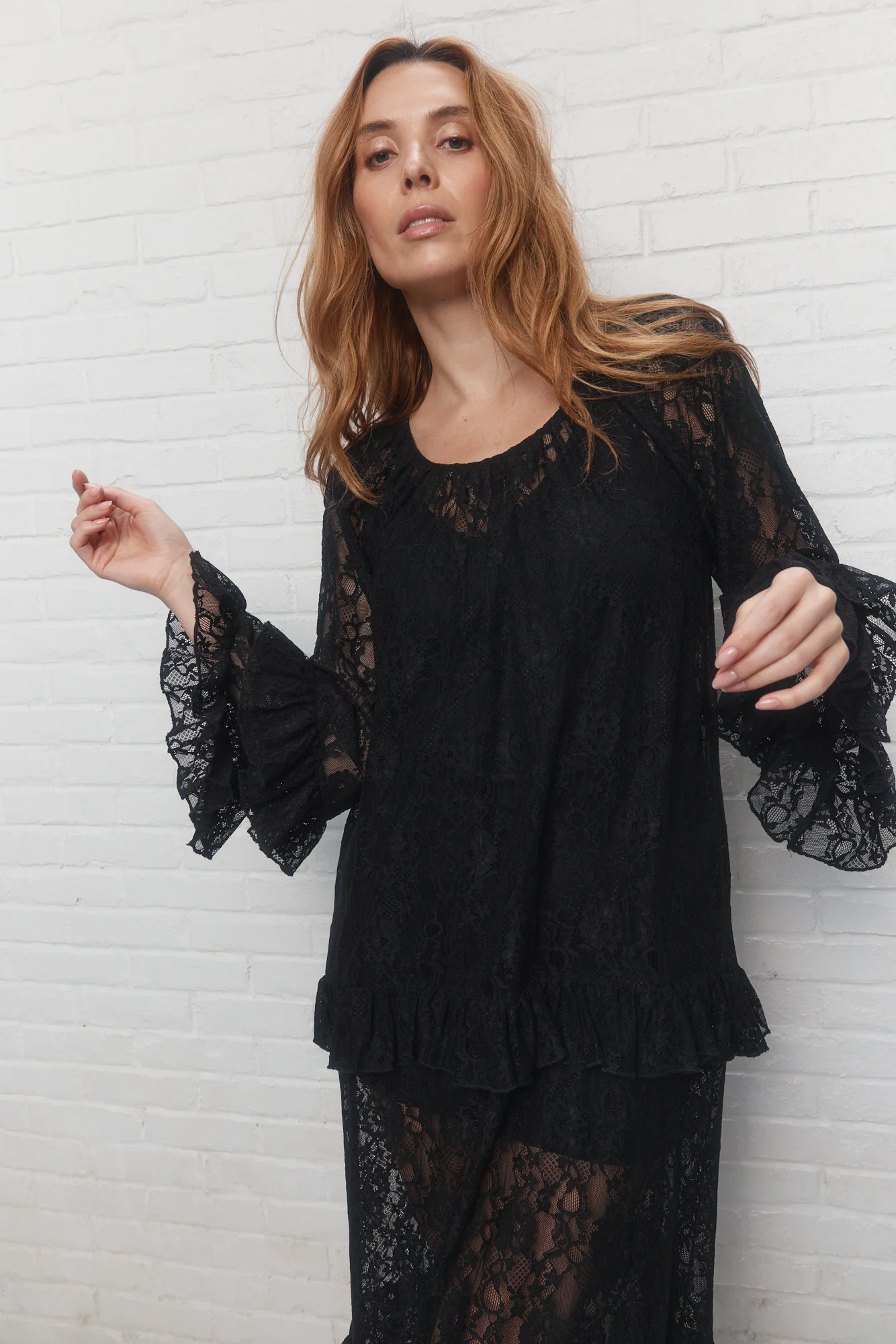 Skyler | Robe noire en dentelle - Image 3