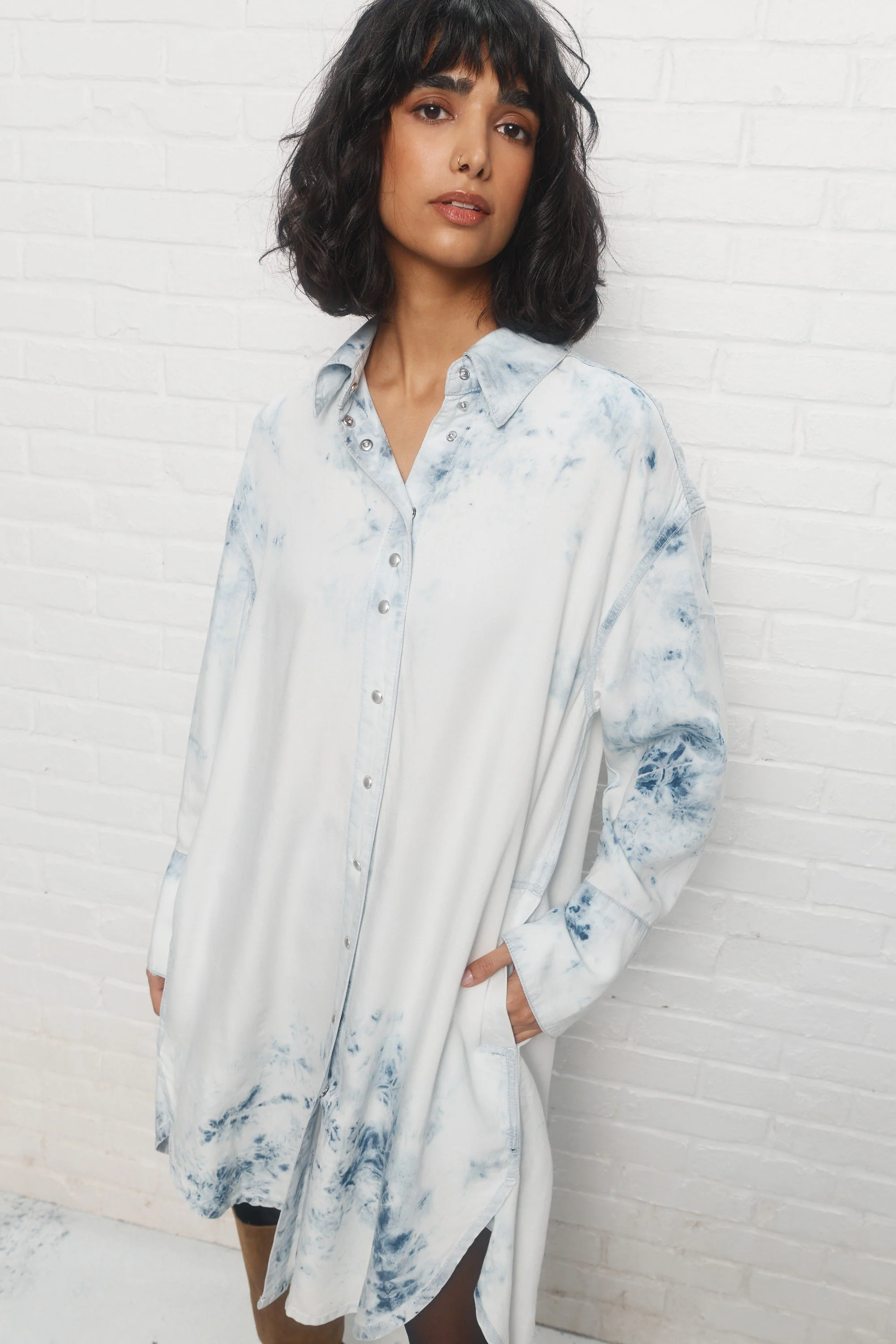 Texas | Robe-chemise bleue - Image 3