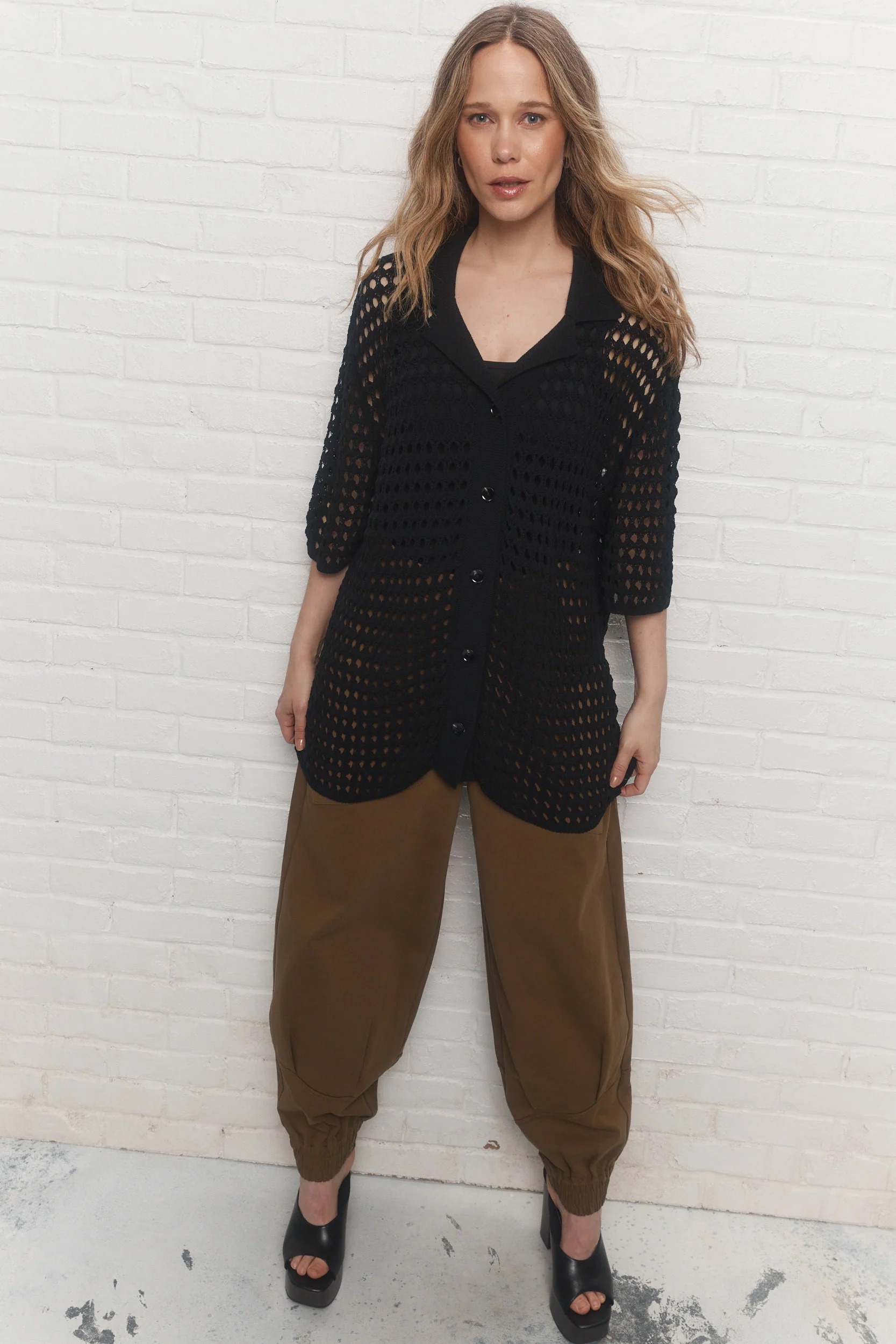 Wena | Veste en maille noire
